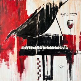 Peinture, Heart Notes Unfold Slowly Like Wine in Warmth, Kristina Mallen
