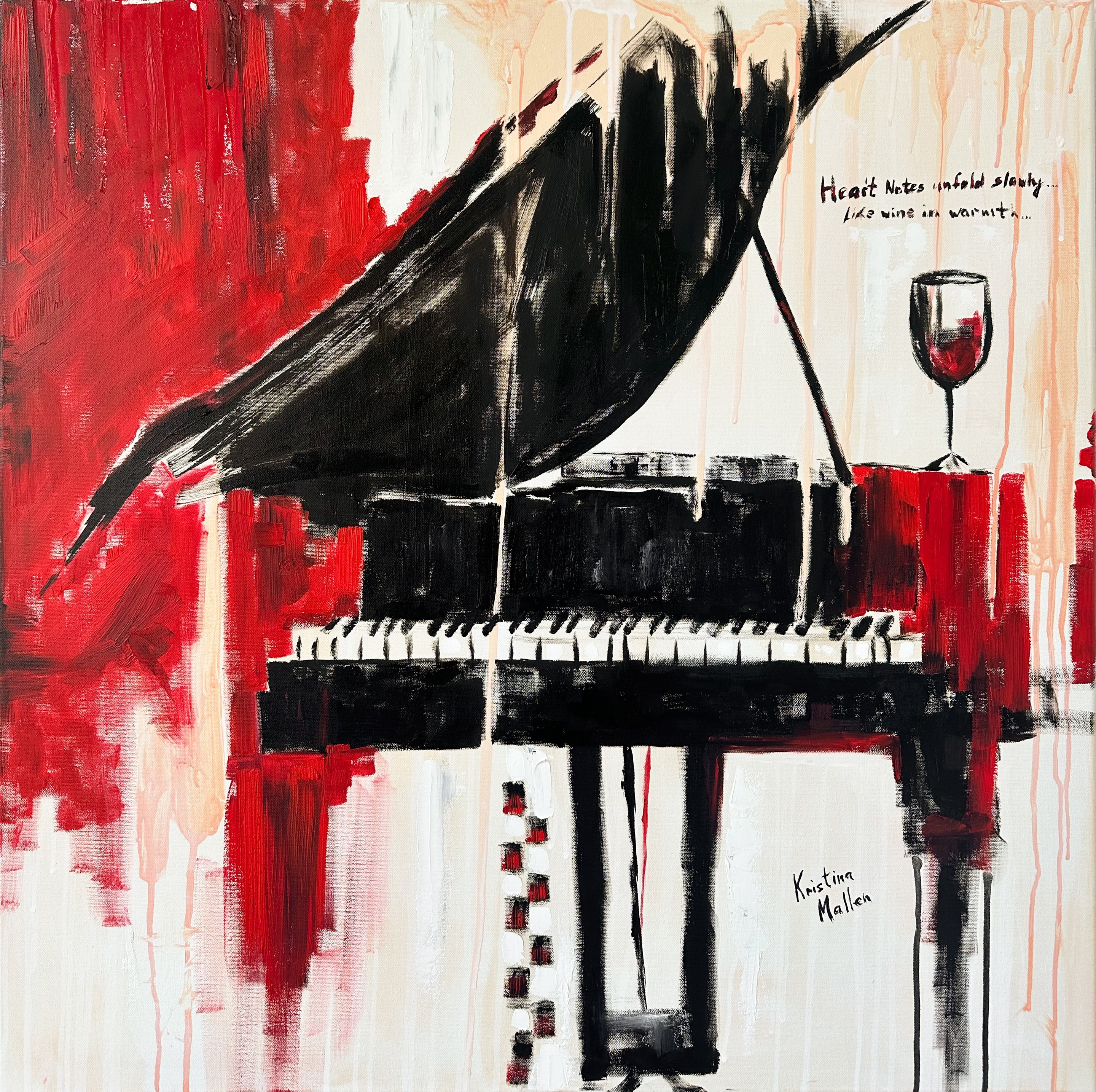 Kristina Mallen, Heart Notes Unfold Slowly Like Wine in Warmth Kristina Mallen, Heart Notes Unfold Slowly Like Wine in Warmth