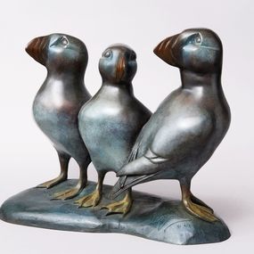 Sculpture, Trio de Macareux, Jean Lemonnier