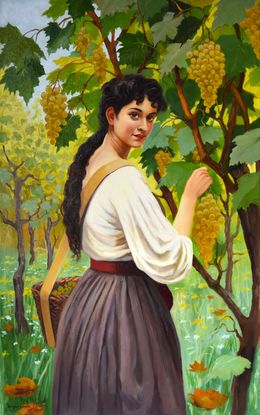 Gemälde, The grape picker, Serghei Ghetiu