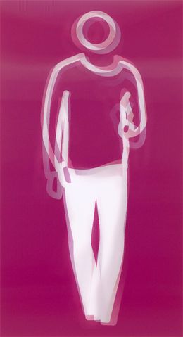 Drucke, Dance, Figure 4 (huge signed lenticular acrylic panel), Julian Opie