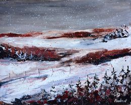 Pintura, Snowy landscape, Pol Ledent