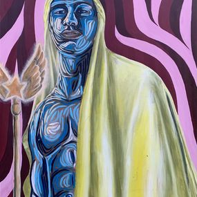 Gemälde, Know Your Scepter - 21st Century, Contemporary, Figurative Portrait, Modern, Men, Michael Mensah