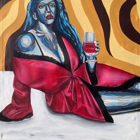 Gemälde, Mellow Out - 21st Century, Contemporary, Figurative, Portrait, Modern, Women, Michael Mensah