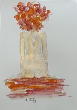 Peinture, Orange vibes, Isabelle Hirtzig