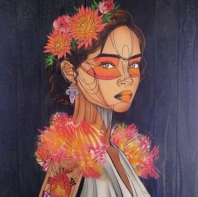 Gemälde, Incandescente Frida, Caro Graffiti