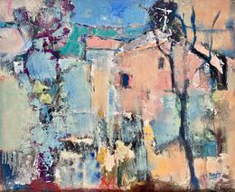 Peinture, La Ferme rose  Réf : CPBD1207, Claude Frégère