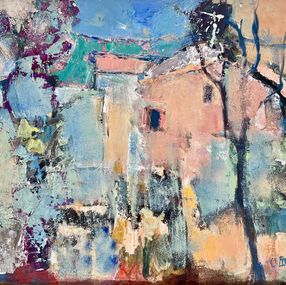 Peinture, La Ferme rose  Réf : CPBD1207, Claude Frégère