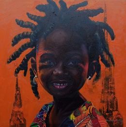 Gemälde, Echoes of innocence 1, Bakare Abubakri-sideeq Babatunde