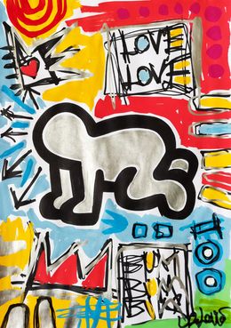 Painting, Love bum bum (a tribute to Haring), Dr. Love