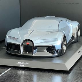 Sculpture, Bugatti Chiron, Grey, Laurent Maillart