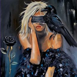 Painting, L'ombre du présage, Nathalie Dervaux Pouliquen