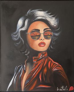 Gemälde, Rouge Horizons, Nathalie Dervaux Pouliquen
