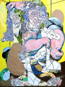 Gemälde, Centaure and heads, Pascal Marlin