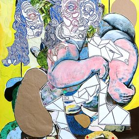 Gemälde, Centaure and heads, Pascal Marlin