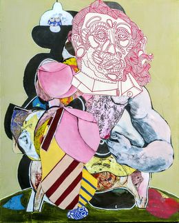 Gemälde, Man and lamp, Pascal Marlin