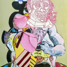 Gemälde, Man and lamp, Pascal Marlin