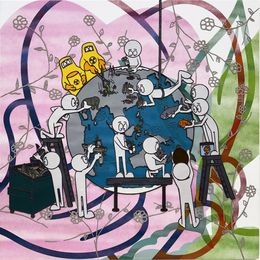 Pintura, Our Mess To Fix III (large original paint and cement on canvas), Kaï Aspire
