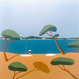 Gemälde, Journée au lac Hossegor, Marie Deforche