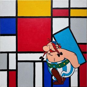 Gemälde, Mondriaan x Obelix, Paapi