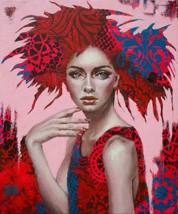 Painting, Pivoine, Sylvie Julkowski-Egard