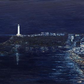 Gemälde, Biarritz By Night, Sabine Kalka