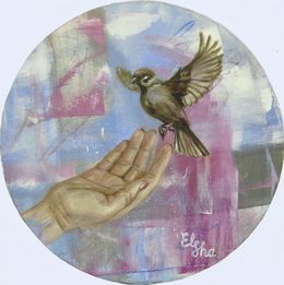 Gemälde, Favorite bird, Elena Ushanova