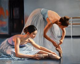 Gemälde, Preparing for ballet classes, Serghei Ghetiu
