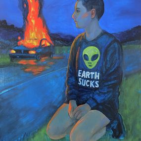 Gemälde, Earth sux, Chloé Kaemmerer
