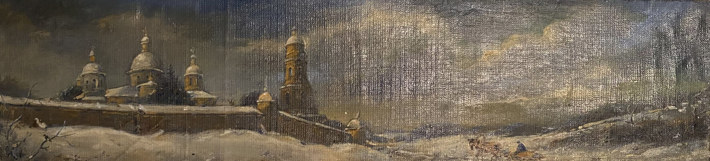 Oleg Litvinov, Winter Landscape and Monastery Oleg Litvinov, Winter Landscape and Monastery