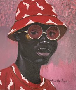 Gemälde, Untitled - 21st Century, Contemporary, Figurative Portrait, Modern, Africa, Men, Akingbade Mayowa