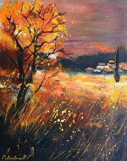 Pintura, Sunset in Tuscany, Pol Ledent
