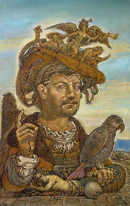 Peinture, Artist and Time - Left part, Oleg Litvinov