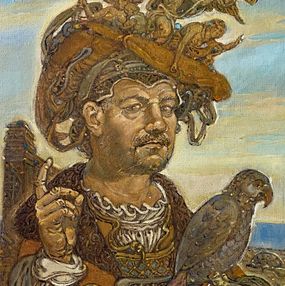 Painting, Artist and Time - Left part, Oleg Litvinov