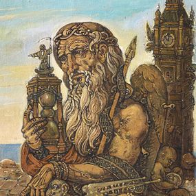 Painting, Artist and Time - Right part, Oleg Litvinov