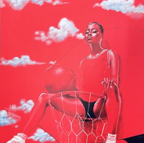 Peinture, Basket Girl, KatRegArt