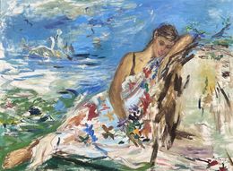 Gemälde, La gitana y los cisnes, Rosa Agenjo