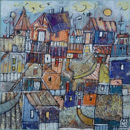 Gemälde, Village, Florence Malcombe