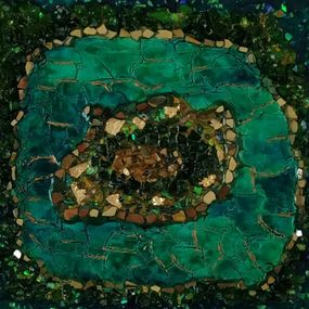 Gemälde, Le Lagon vert, Joëlle Darmon
