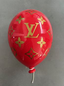 Skulpturen, Ceramic Balloon Art - LV Red / Gold, MVR