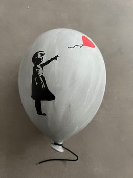 Scultura, Ceramic Balloon Art - Banksy (grey), MVR