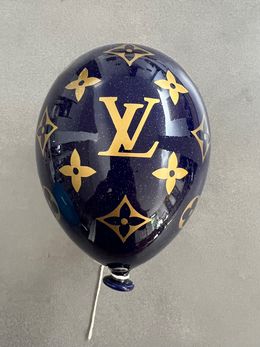 Skulpturen, Ceramic Balloon Art - LV Purple / Gold, MVR