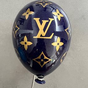 Sculpture, Ceramic Balloon Art - LV Purple / Gold, MVR