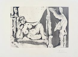 Édition, Peintre et modèle, avec une sculpture I, Pablo Picasso