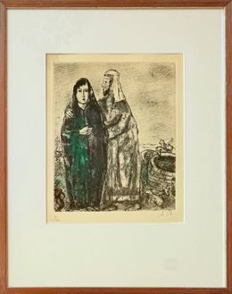 Drucke, Meeting of Jacob and Rachel at the well, Marc Chagall