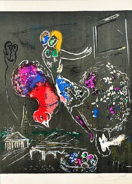 Drucke, La nuit à Paris, Marc Chagall