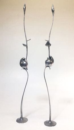 Sculpture, Grande graine germée 1 et 2, Benoît Polvêche
