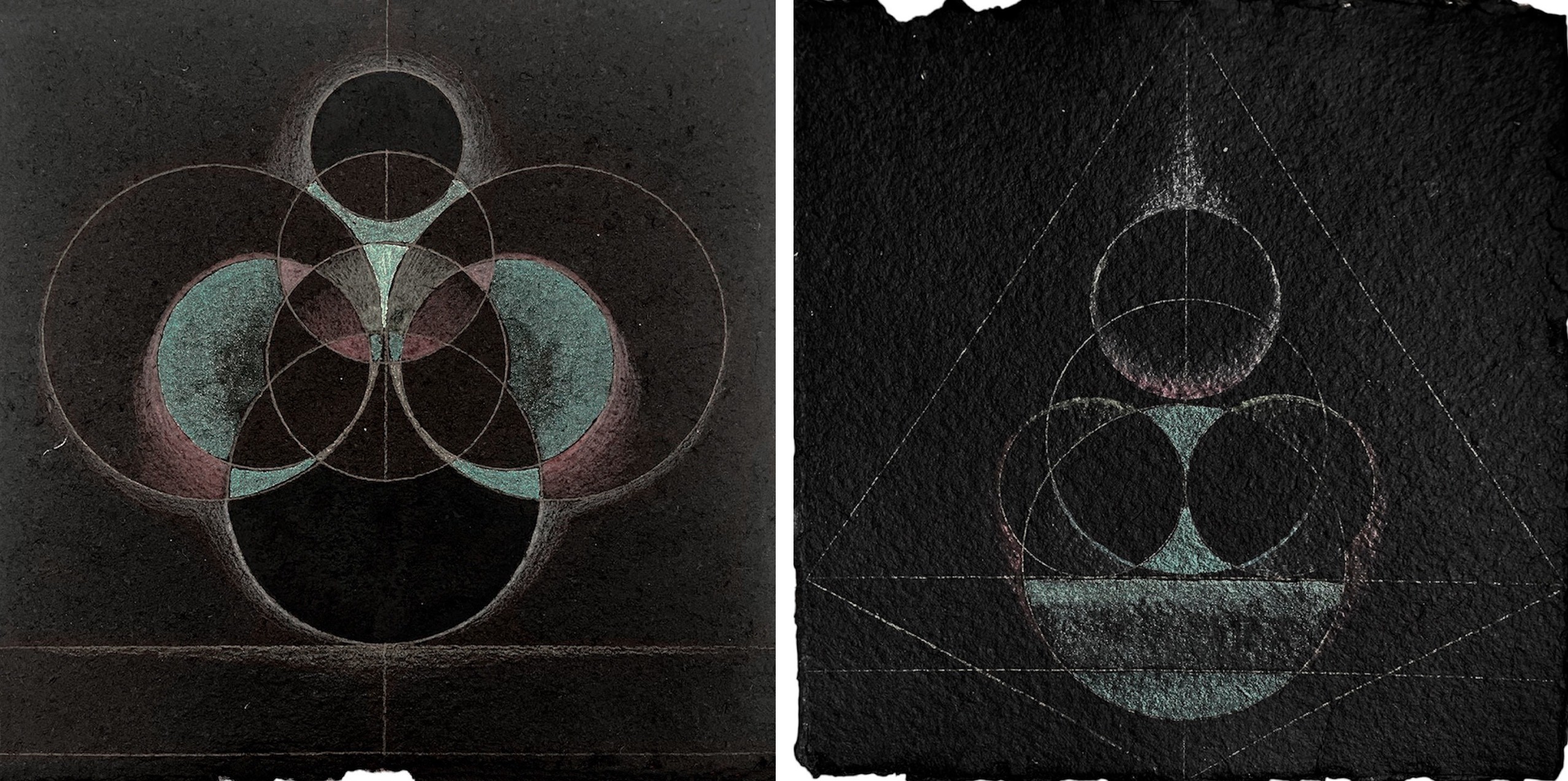 Neerja Chandna Peters, The Cosmic Spirit 66 and 67 Diptych. From The Cosmic Spirit Series Neerja Chandna Peters, The Cosmic Spirit 66 and 67 Diptych. From The Cosmic Spirit Series