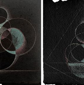 Peinture, The Cosmic Spirit 66 and 67 Diptych. From The Cosmic Spirit Series, Neerja Chandna Peters