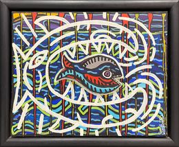 Gemälde, Petit poisson, petit poisson un jour sera mangé par un gros poisson pourri. Pour rien, je n'y compre..., Robert Combas